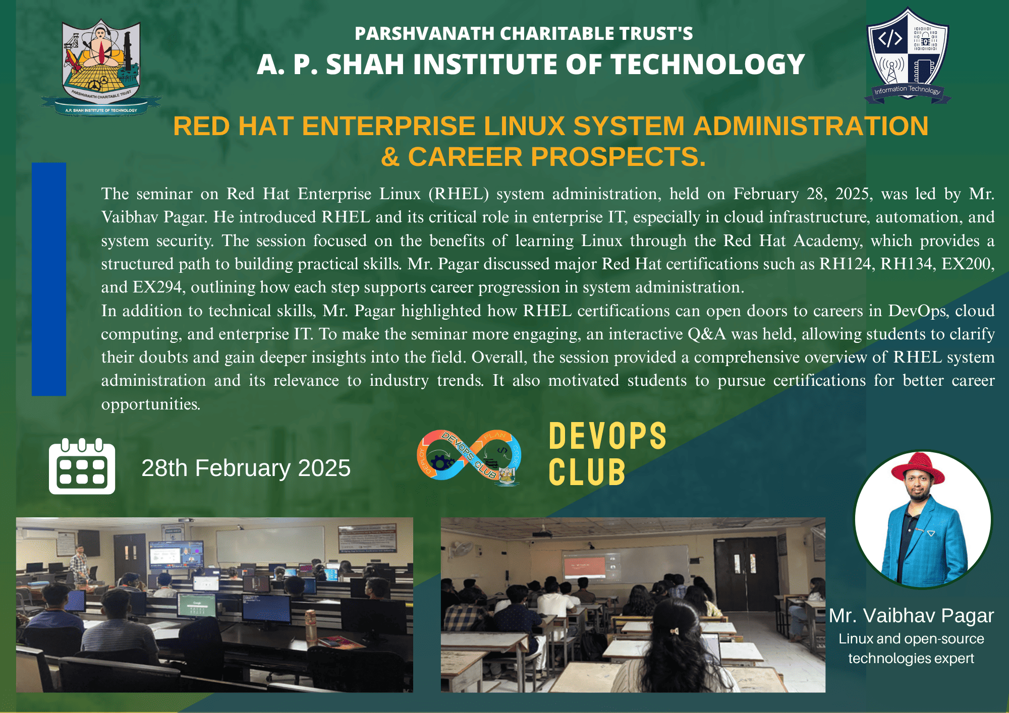 DevOps Club Event: Red Hat Enterprise Linux System Administration ...