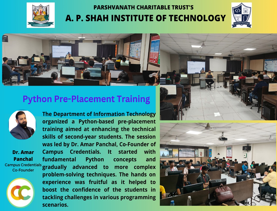 Glimps Of Python PrePlacement Training